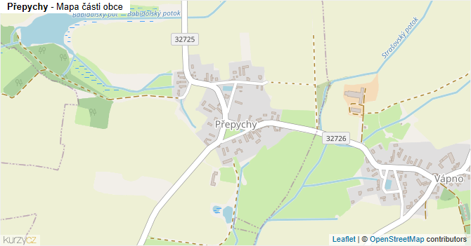 Přepychy - mapa části obce