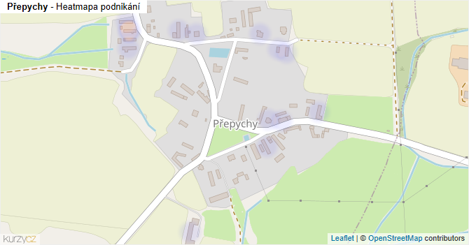 Přepychy - mapa podnikání