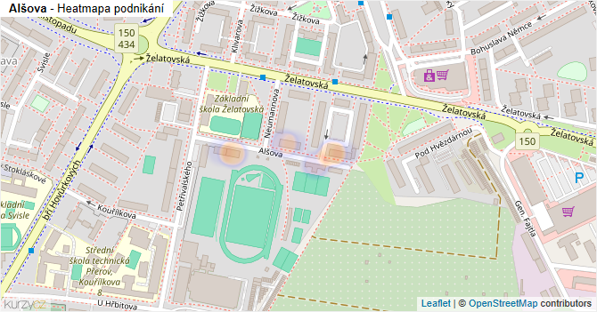 Alšova - mapa podnikání