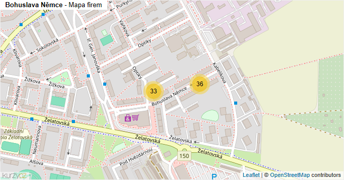 Bohuslava Němce - mapa firem
