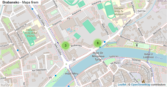 Brabansko - mapa firem