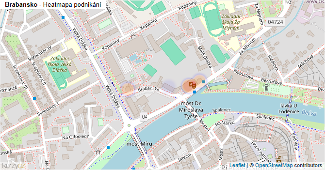 Brabansko - mapa podnikání