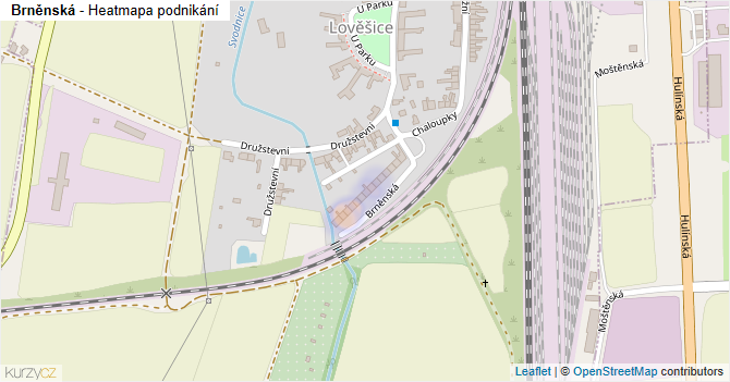 Brněnská - mapa podnikání