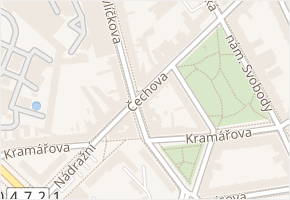 Čechova v obci Přerov - mapa ulice