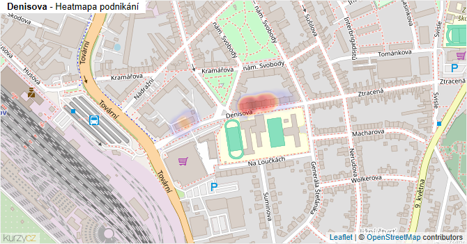 Denisova - mapa podnikání