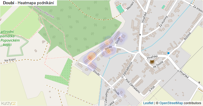Doubí - mapa podnikání