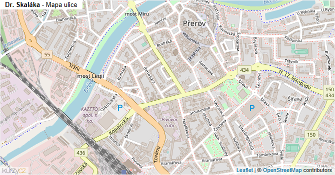 Dr. Skaláka - mapa ulice