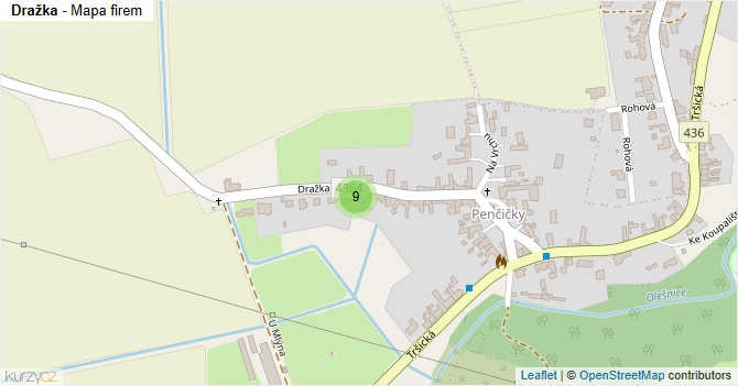 Dražka - mapa firem