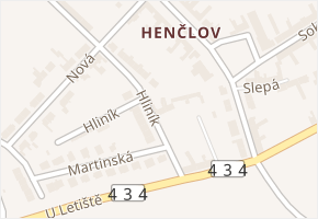 Hliník v obci Přerov - mapa ulice