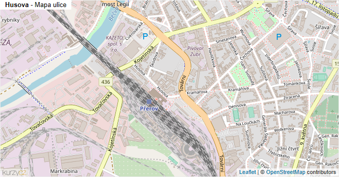 Husova - mapa ulice