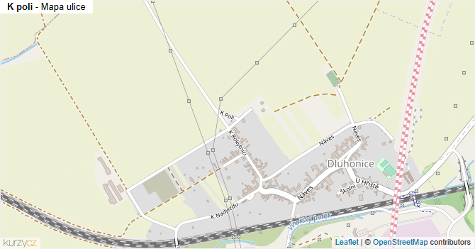 K poli - mapa ulice
