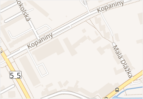 Kopaniny v obci Přerov - mapa ulice