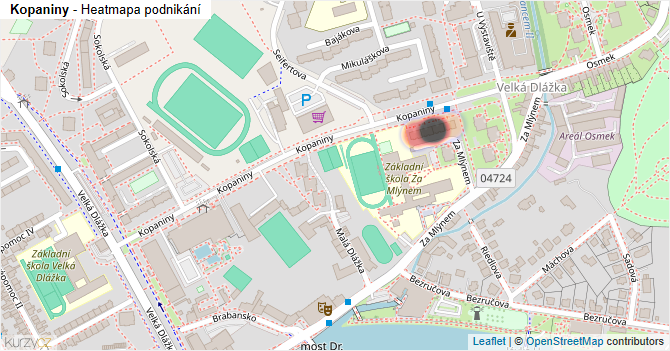 Kopaniny - mapa podnikání