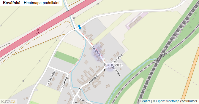 Kovářská - mapa podnikání