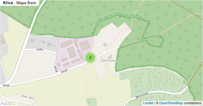 Křivá - mapa firem