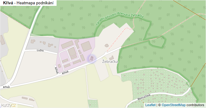 Křivá - mapa podnikání
