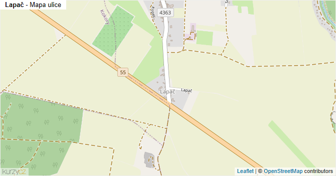 Lapač - mapa ulice