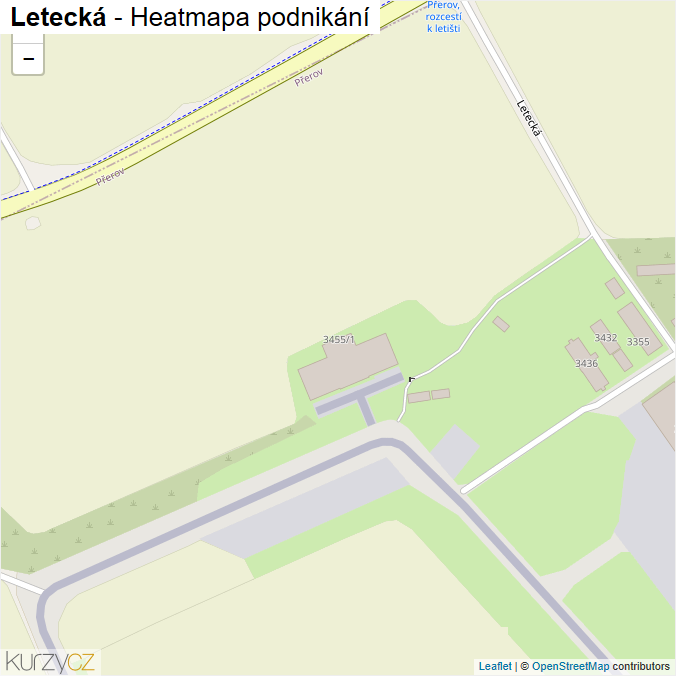 Mapa Letecká - Firmy v ulici.