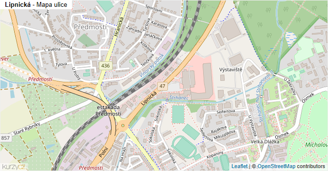 Lipnická - mapa ulice