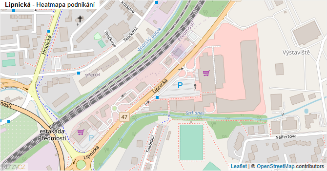 Lipnická - mapa podnikání