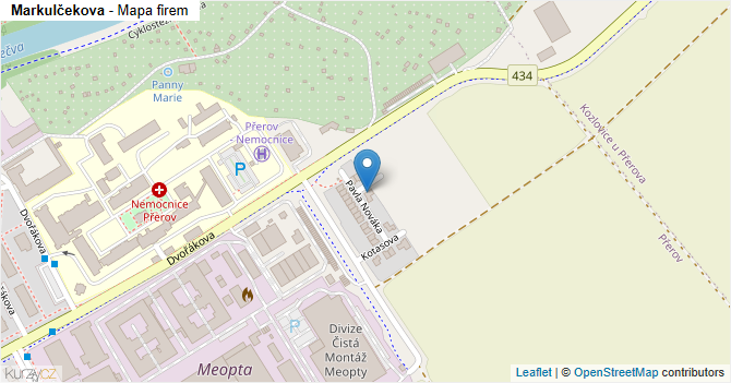 Markulčekova - mapa firem