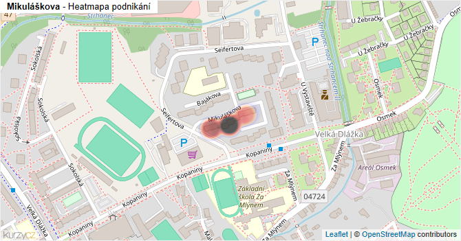 Mikuláškova - mapa podnikání