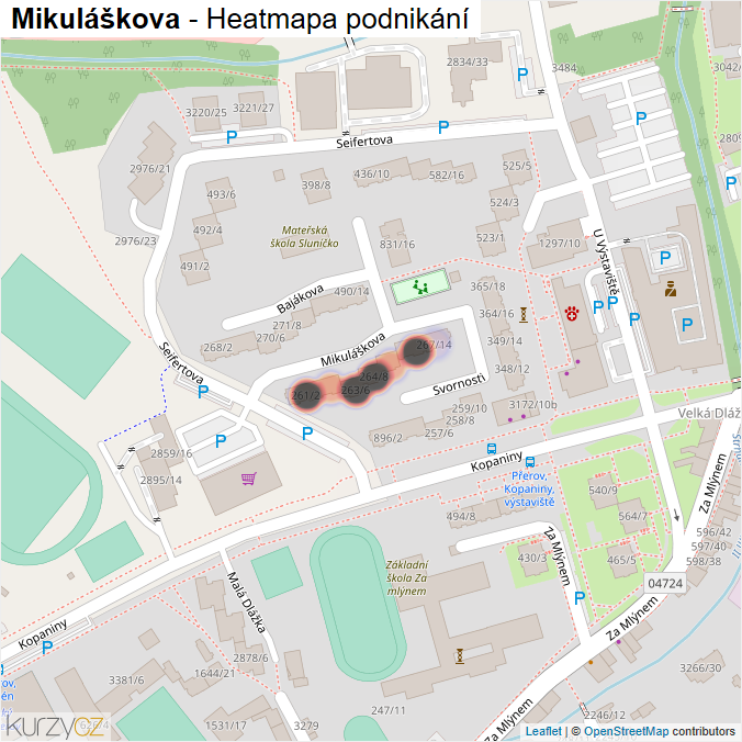 Mapa Mikuláškova - Firmy v ulici.