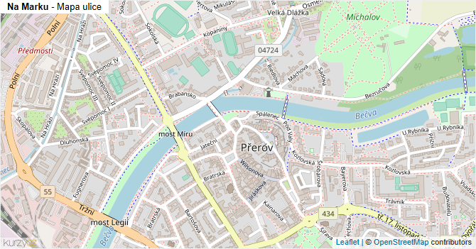 Na Marku - mapa ulice