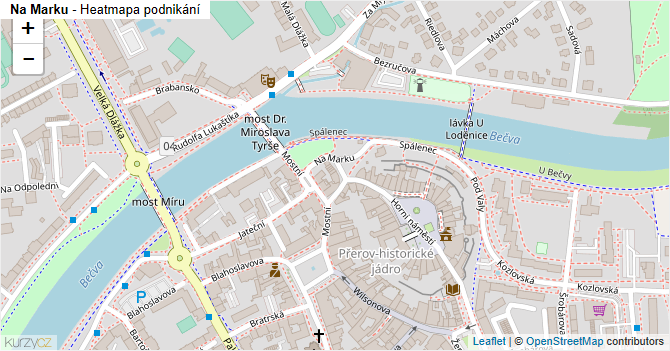 Na Marku - mapa podnikání
