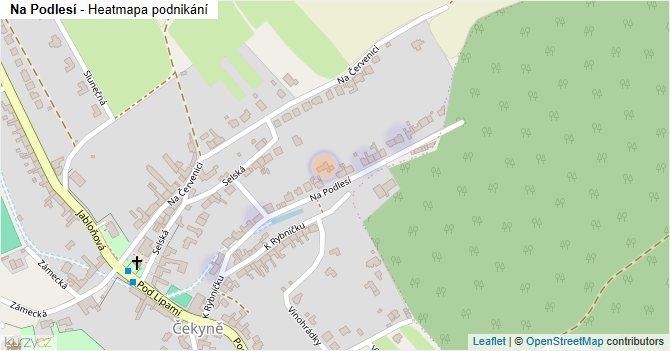 Na Podlesí - mapa podnikání