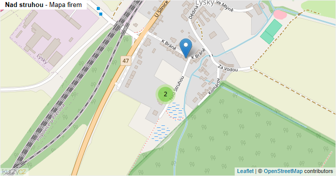 Nad struhou - mapa firem