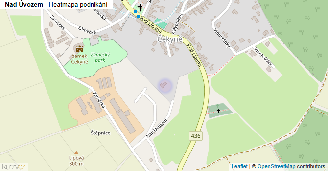 Nad Úvozem - mapa podnikání