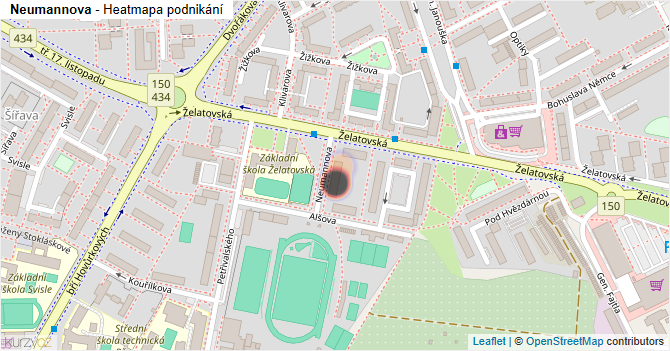 Neumannova - mapa podnikání