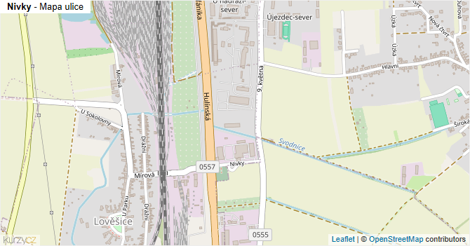 Nivky - mapa ulice