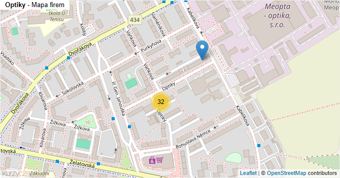 Optiky - mapa firem