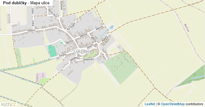 Pod dubičky - mapa ulice
