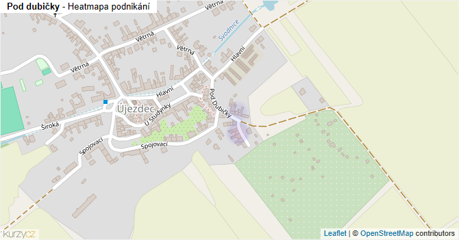 Pod dubičky - mapa podnikání