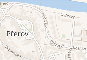 Pod valy v obci Přerov - mapa ulice