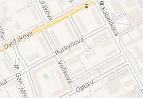 Purkyňova v obci Přerov - mapa ulice