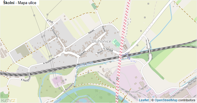 Školní - mapa ulice