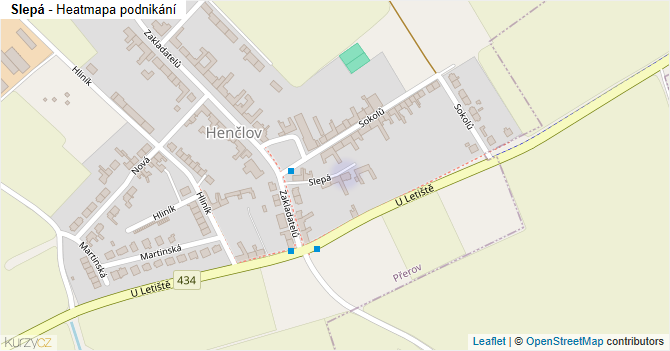 Slepá - mapa podnikání
