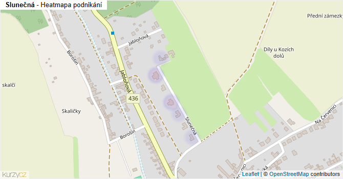 Slunečná - mapa podnikání