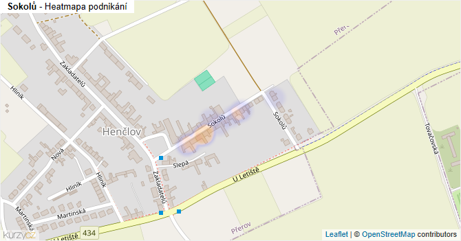 Sokolů - mapa podnikání