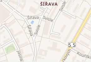 Svisle v obci Přerov - mapa ulice