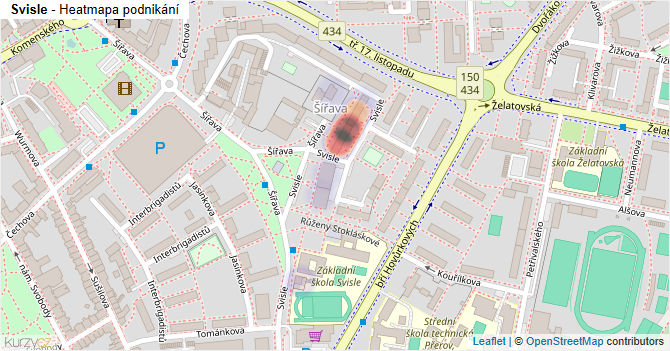 Svisle - mapa podnikání