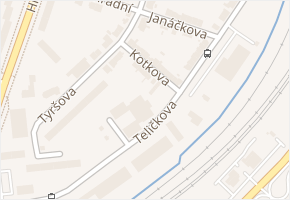 Teličkova v obci Přerov - mapa ulice
