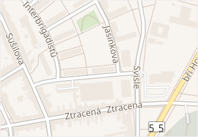 Tománkova v obci Přerov - mapa ulice