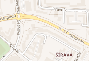 tř. 17. listopadu v obci Přerov - mapa ulice