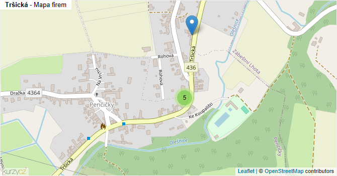 Tršická - mapa firem