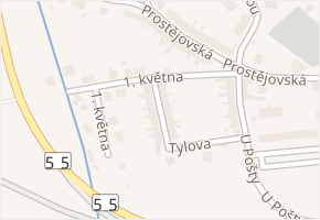 Tylova v obci Přerov - mapa ulice